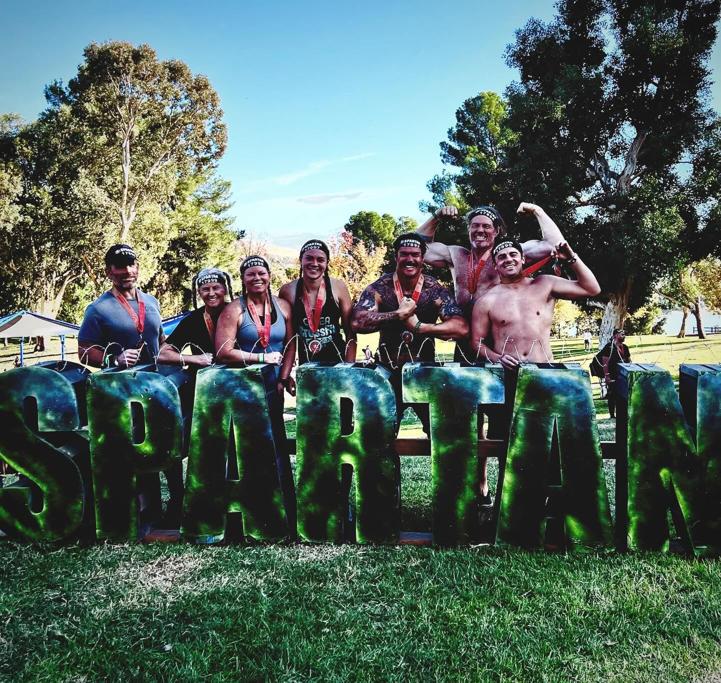 The O-SEA CrossFit team at a Spartan race